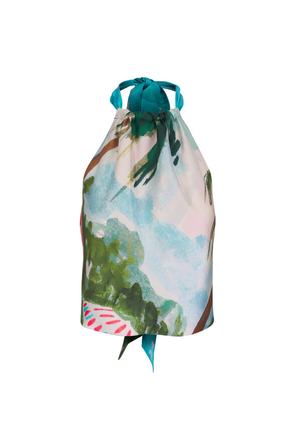 Loro Piana Annet La Piscina Silk Halter Top - view 1