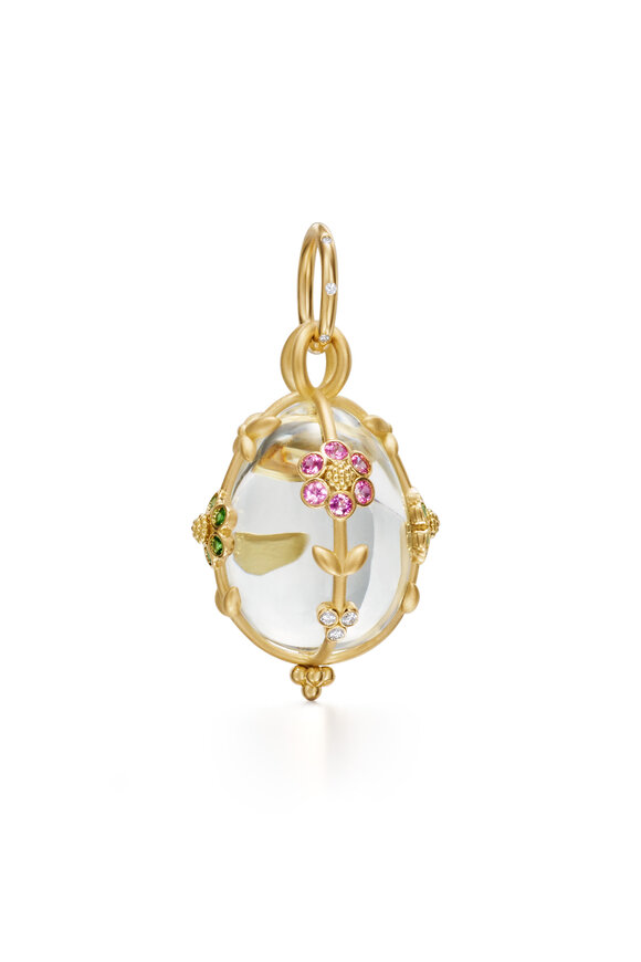 Temple St. Clair 18k Gold Medium Rainbow Fiori Amulet