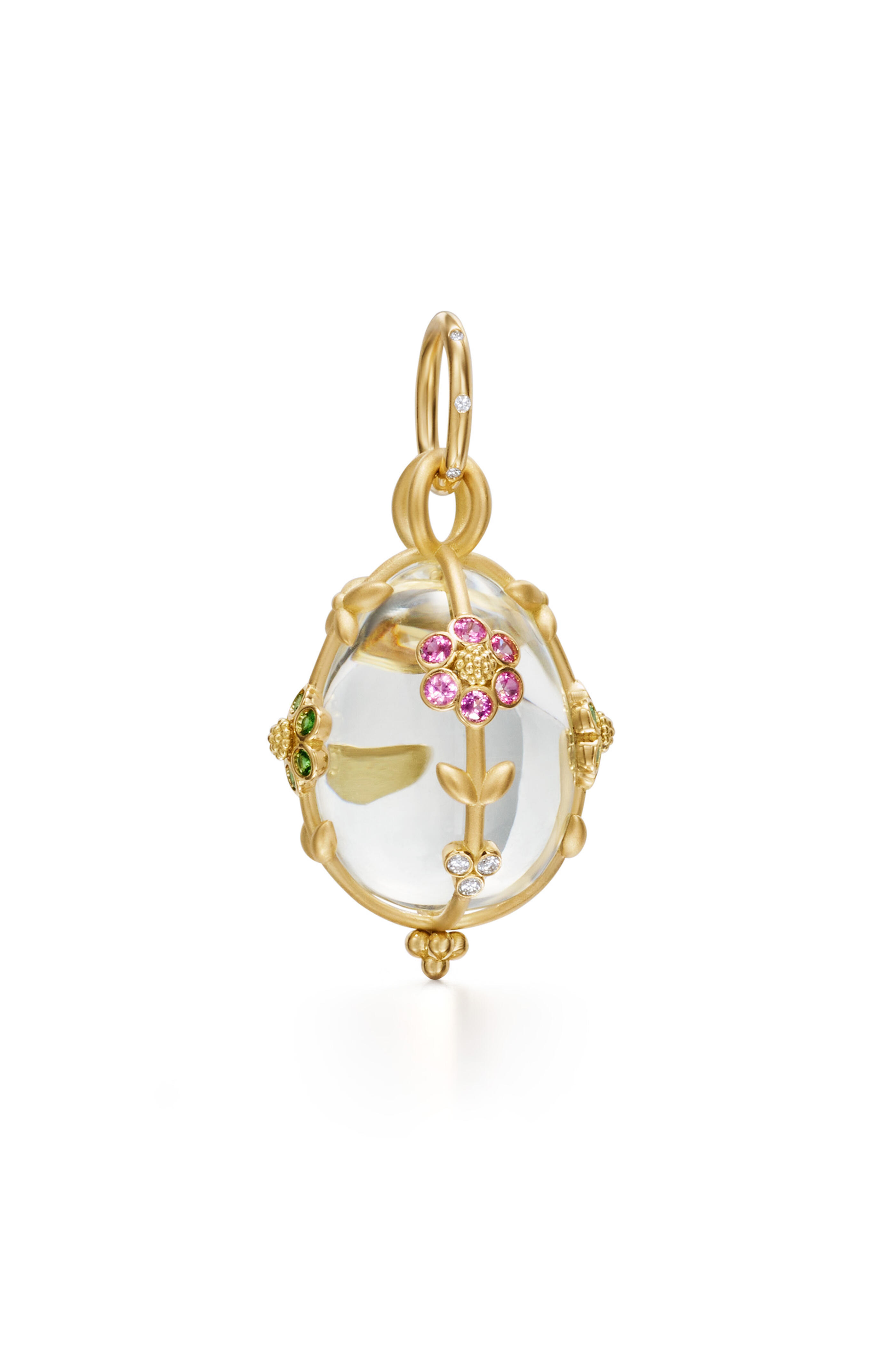 Temple St. Clair - 18k Gold Medium Rainbow Fiori Amulet