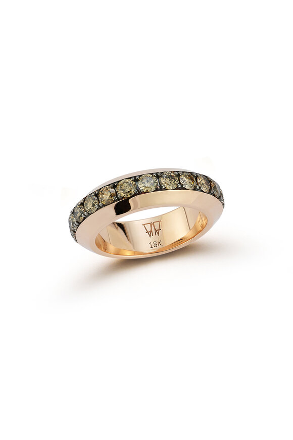 Walters Faith 18k Rose Gold Champagne Diamond Band