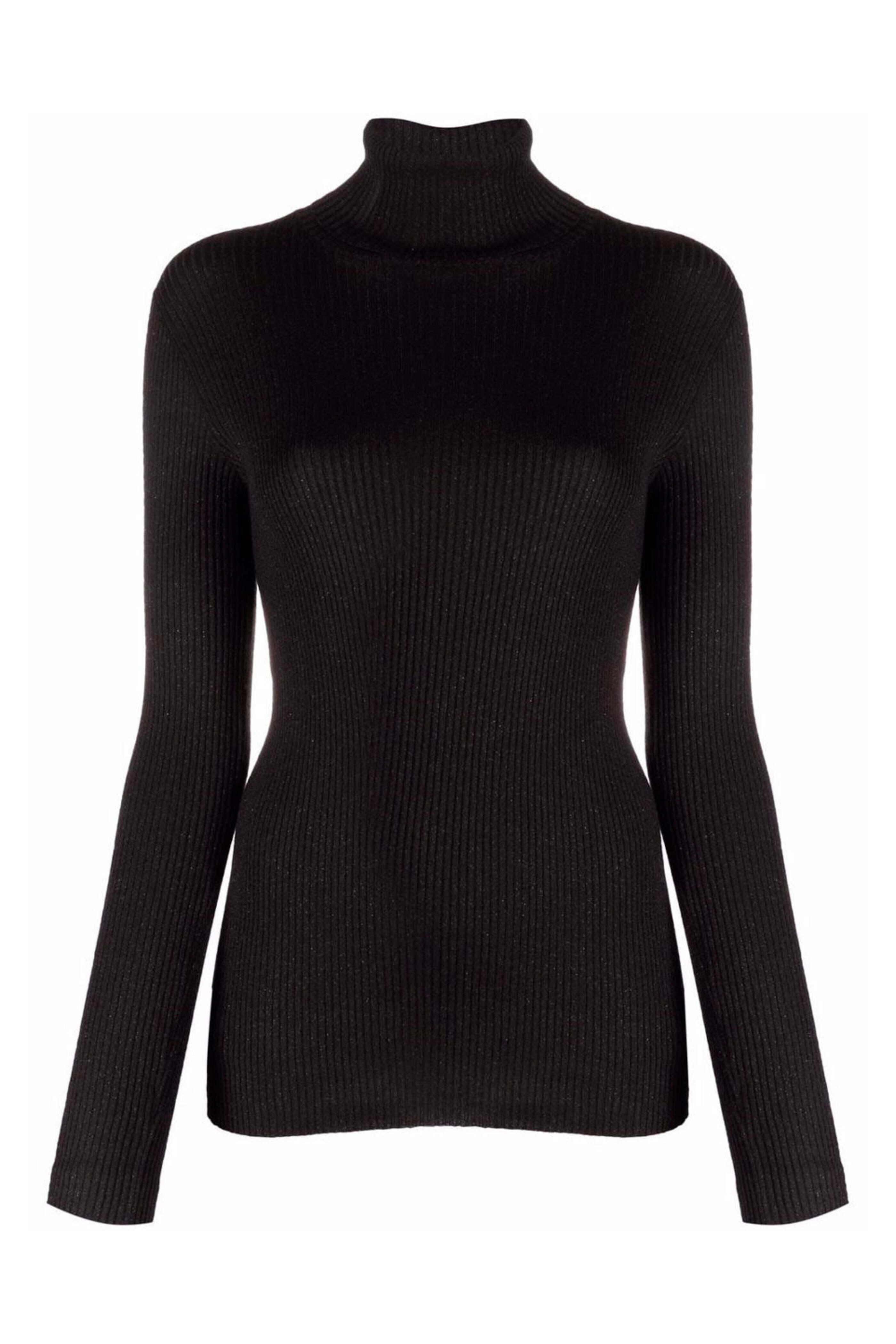 Brunello Cucinelli - Black Ribbed Slim Fit Turtleneck Sweater