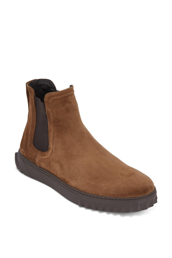 Ferragamo - Talos Brown Sugar Suede Chelsea Boot 