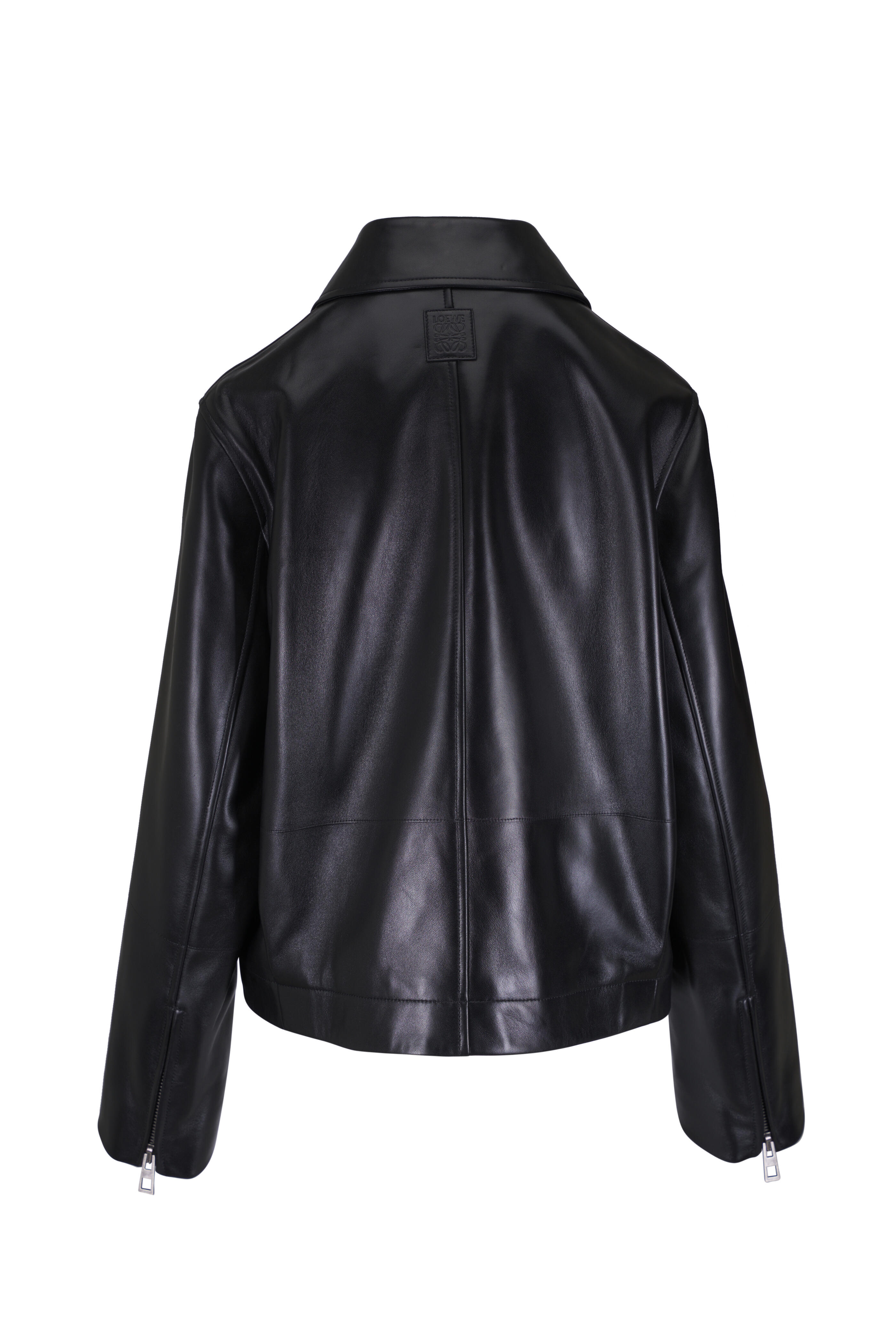 Loewe - Black Belted Leather Jacket | Mitchell Stores