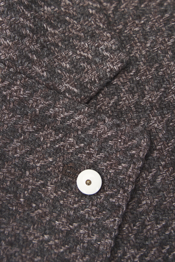 L.B.M. 1911 - Brown & Tan Tonal Houndstooth Sportcoat