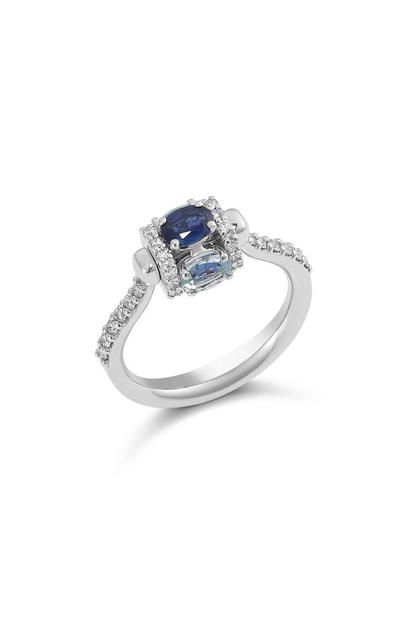 Miseno - Procida Diamond Sapphire & Aqua Ring