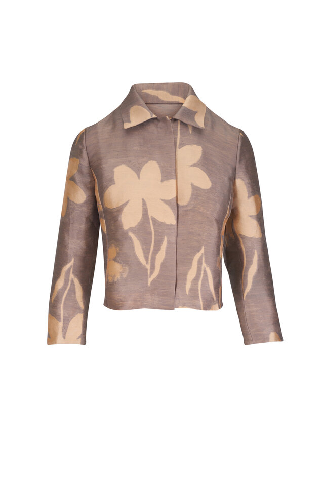 Sunflower Jacquard Flower Jacket Brown at CareOfCarl.com