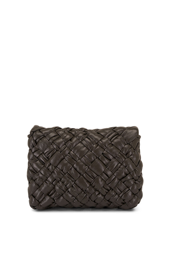 Bottega Veneta - Small Rumple Light Graphite Woven Messenger Bag