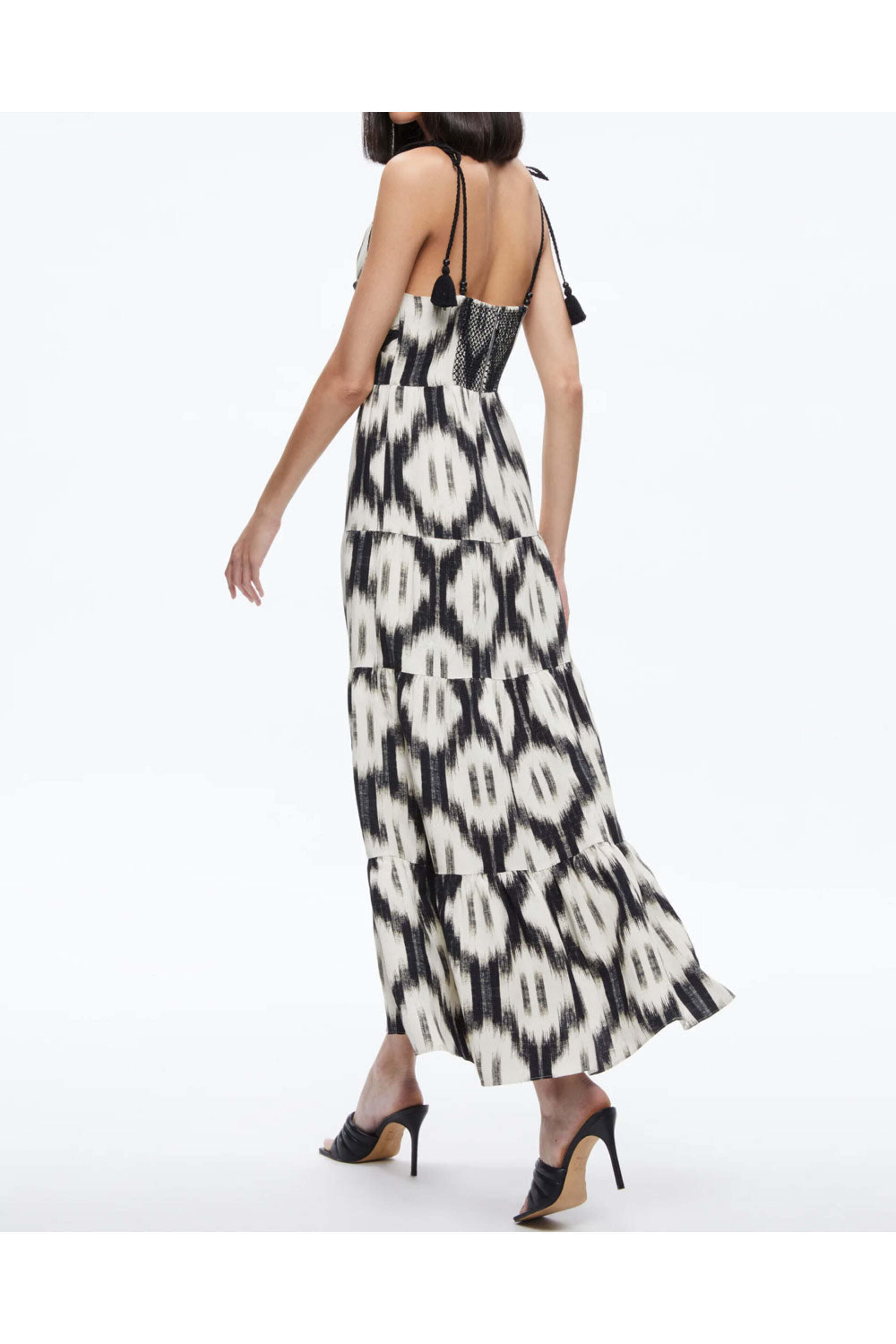 Alice & Olivia - Ikat Katara Twist Top Tiered Maxi Dress