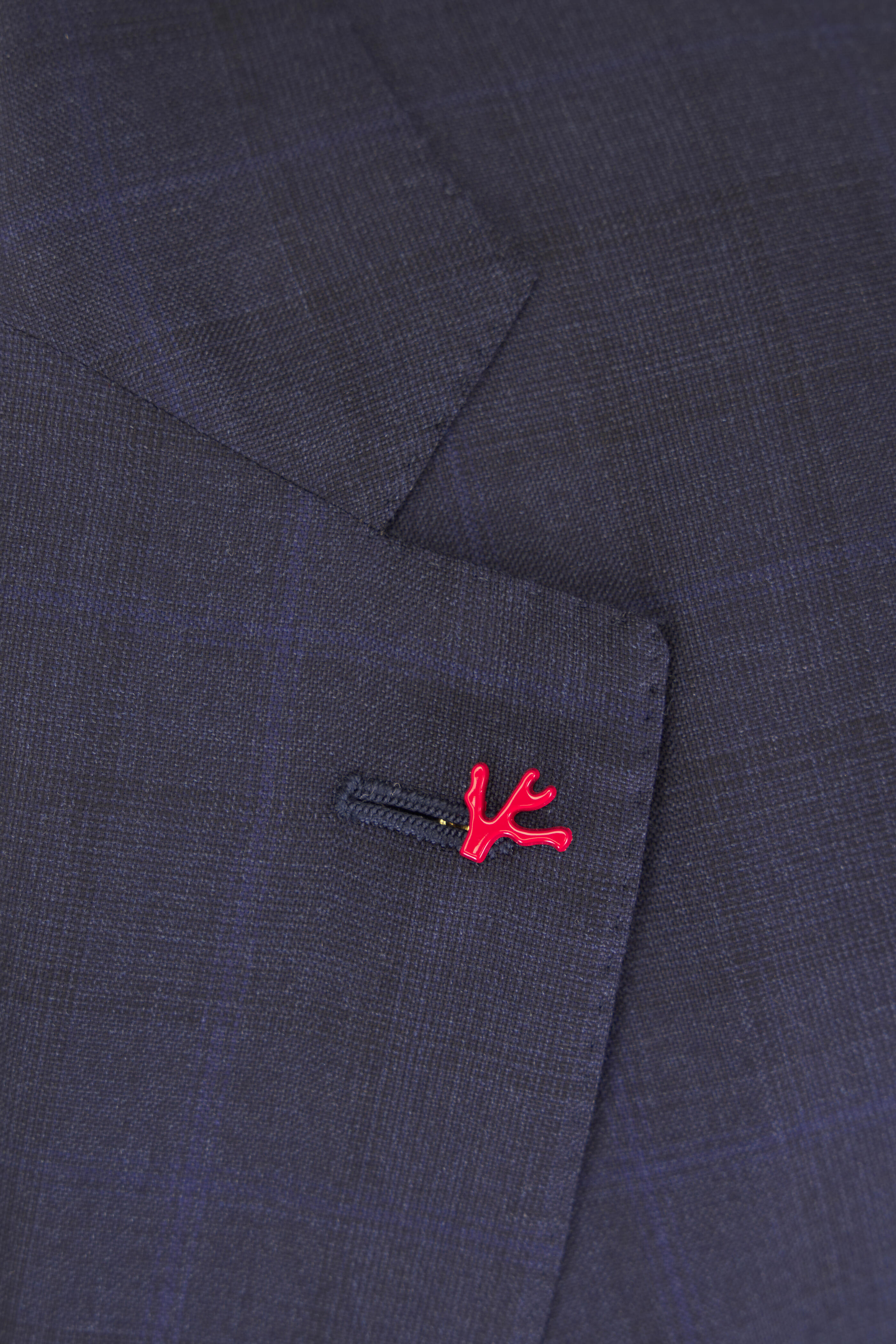 Isaia - Navy Blue Wool Neat Suit - view 3