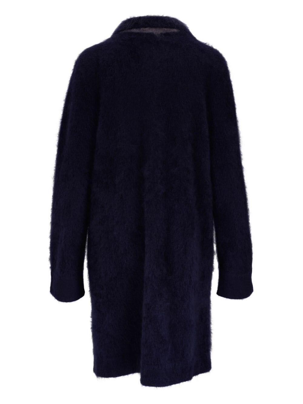 Lisa Yang - Aaron Navy Brushed Cashmere Cardigan Coat