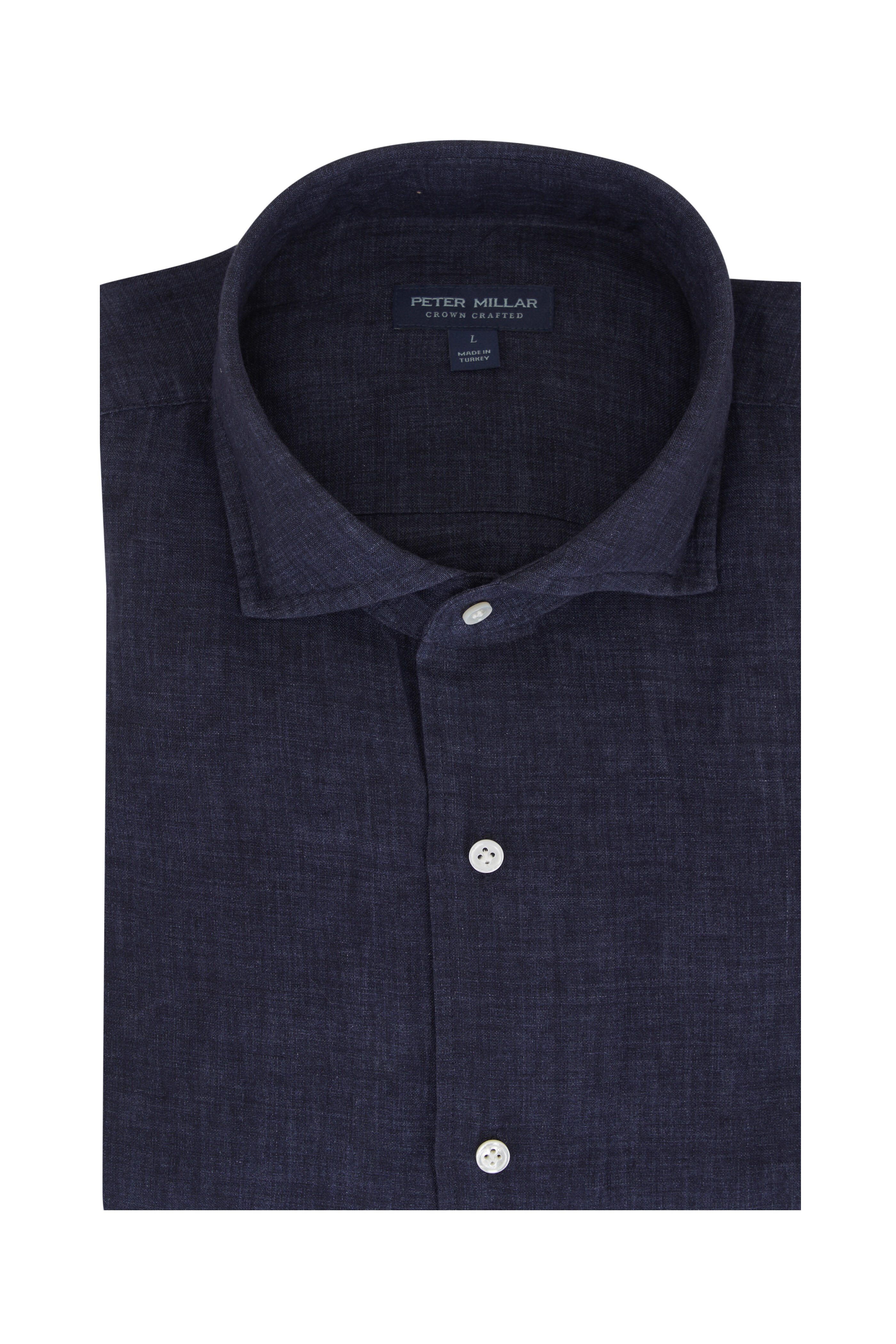 Peter Millar - Astino Navy Blue Linen Sport Shirt