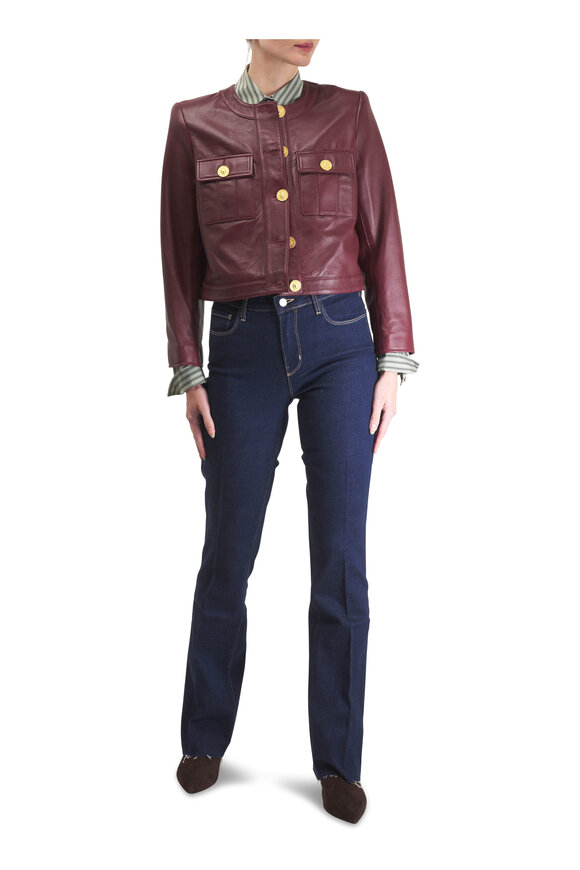 Michael Kors Collection Hansen Celadon Multi Stripe Silk Shirt - view 2