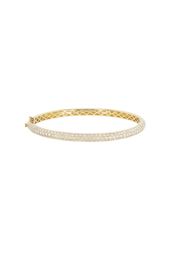 Kwiat 18k Yellow Gold Diamond Moonlight Bangle