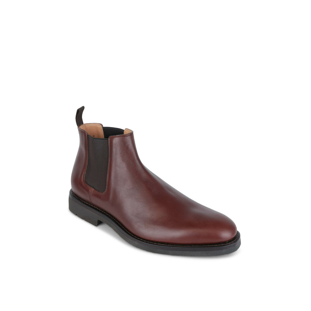 Heschung - Fusain Cognac Leather Chelsea Boot | Mitchell Stores