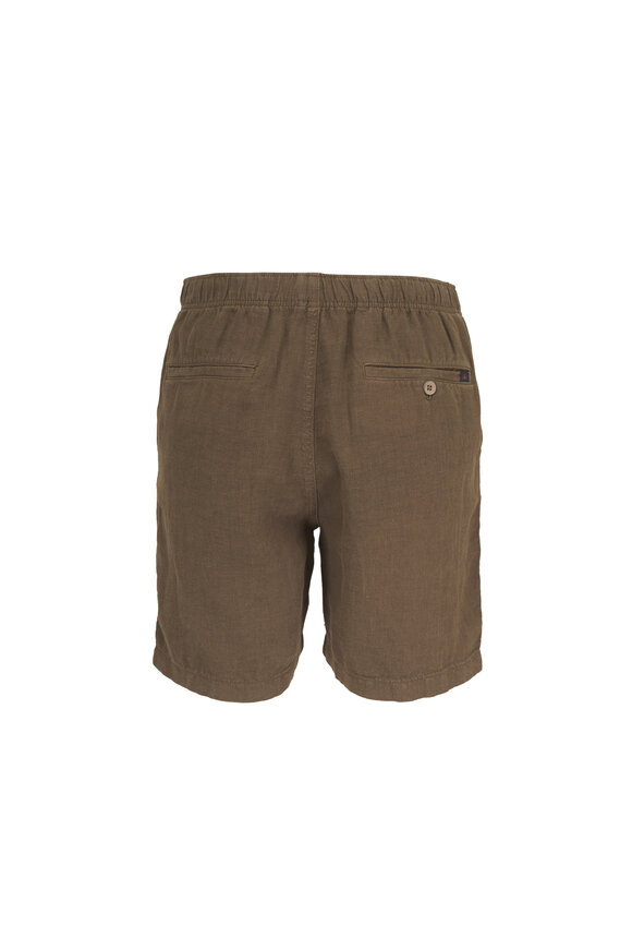 Faherty Brand Essential Dark Palm Linen Shorts - view 2
