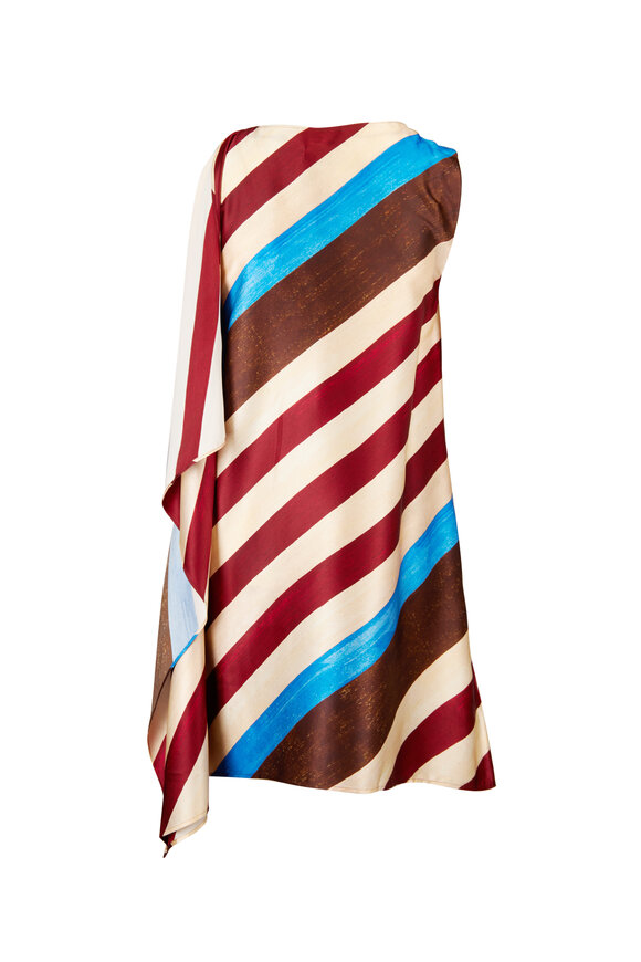 Staud Sabina Striped Silk Mini Dress - view 2