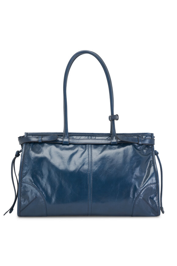 Prada - Medium Denim Soft Leather Handbag