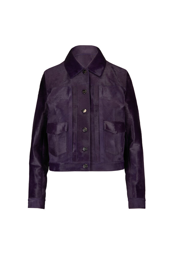 Akris Hilbert Purple Trucker Jacket - view 1