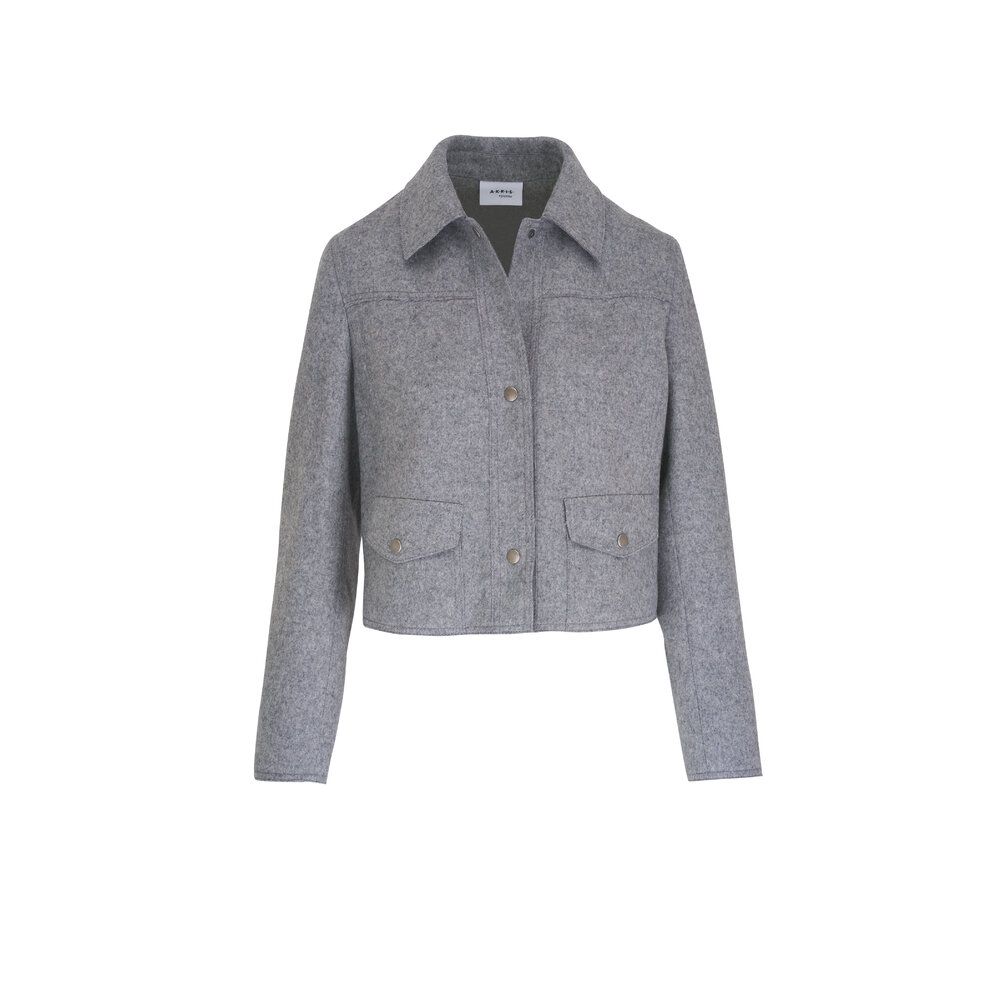 Akris Punto - Cream & Tangerine Lurex Tweed Jacket