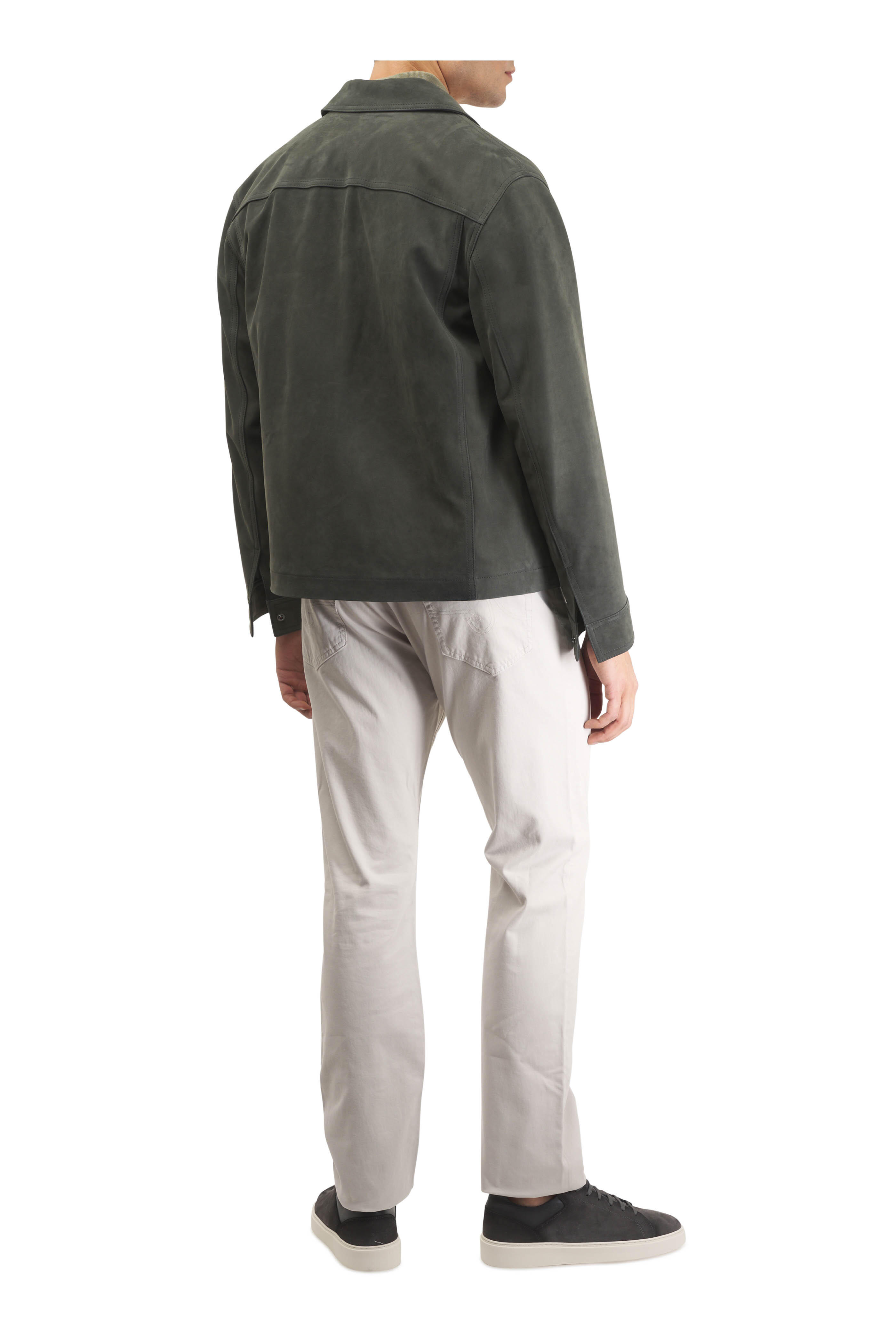 Vince - Sycamore Nubuck Leather Trucker Jacket