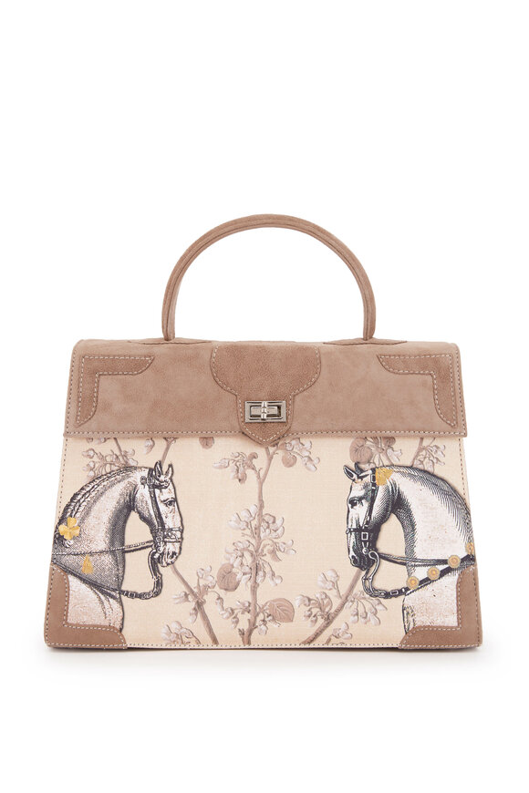 Marquise Paris - Taupe Equestrian Shoulder Bag