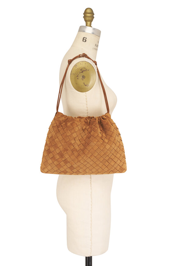 Bottega Veneta Dustbag Amber Suede Drawstring Clutch Bag - view 5