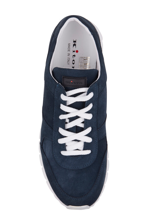 Kiton - Navy Suede Sneaker