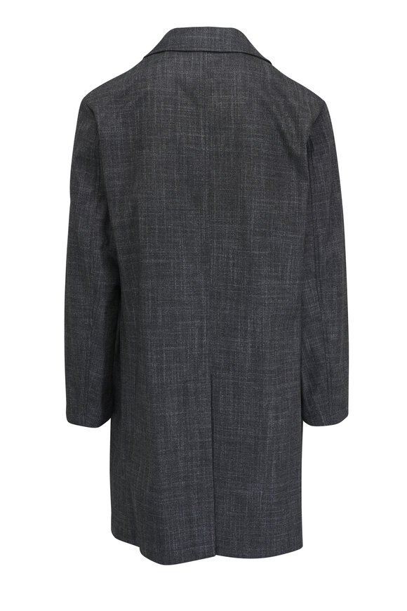 Canali - Gray Wool, Silk & Cashmere Raincoat