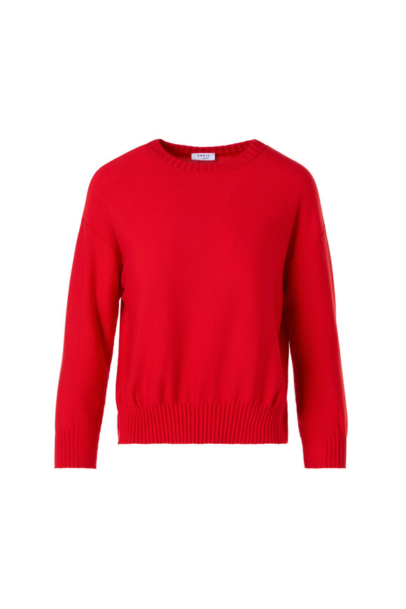 Akris Punto Cherry Wool Ruched Knit Sweater - view 1