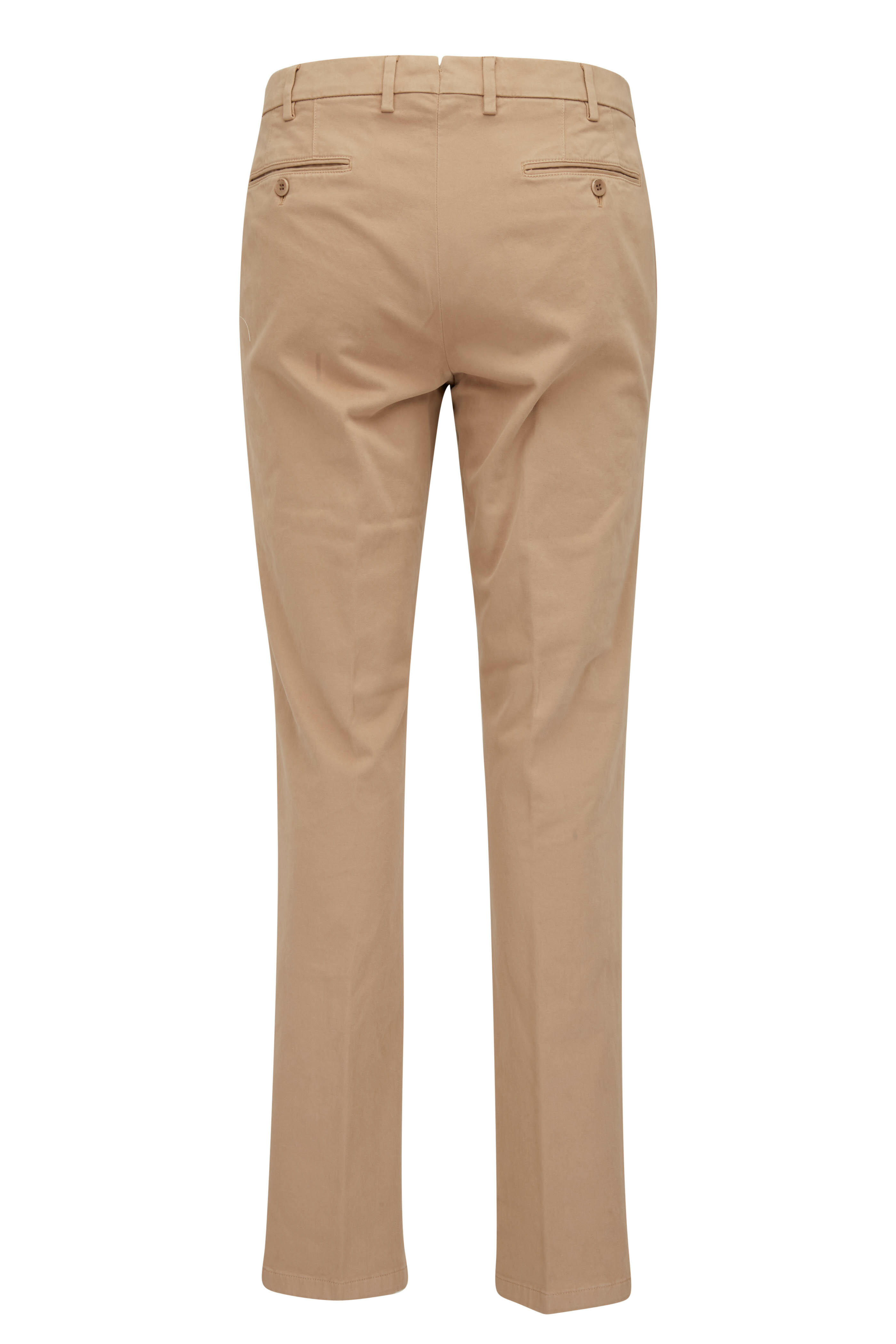 Loro Piana - Matt Silver Flat Front Slim Pant | Mitchell Stores
