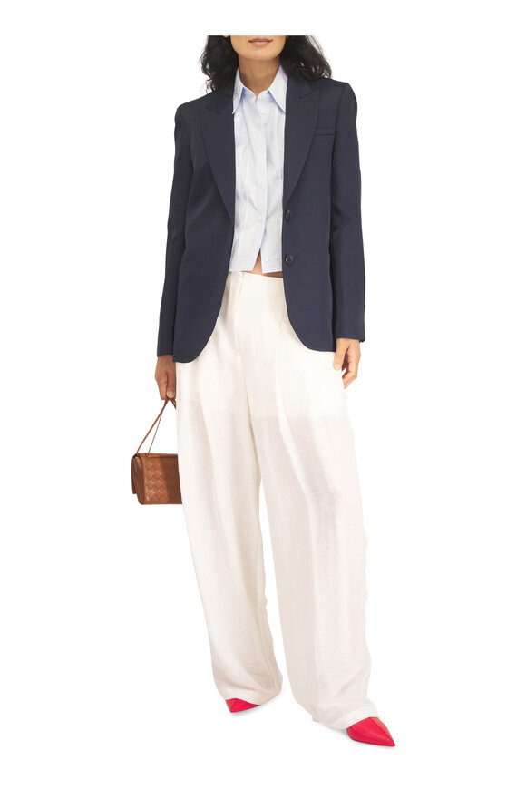 TWP Short Lived Light Blue Cotton Cherry Pleat Shirt - view 2