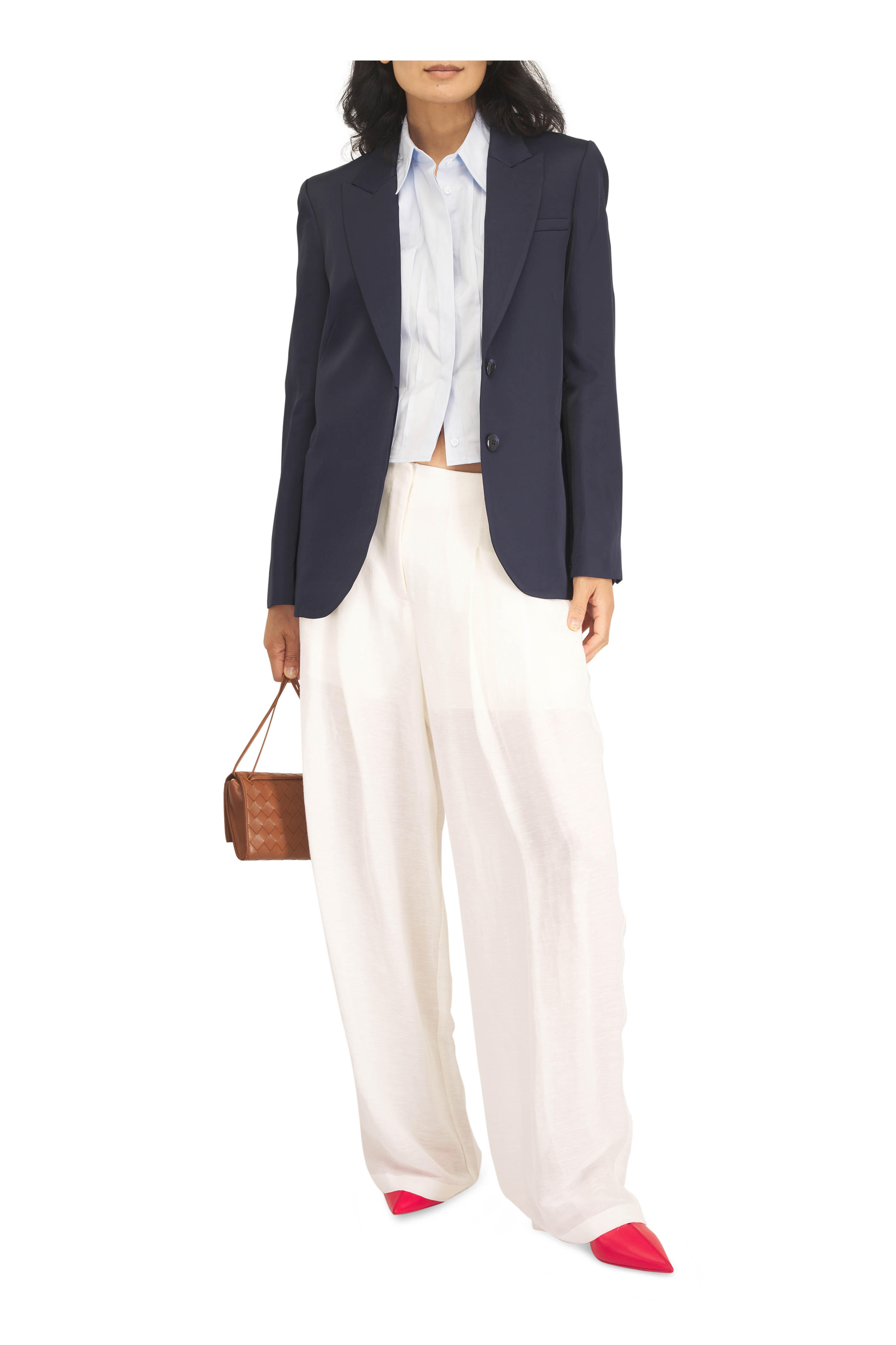 TWP - Short Lived Light Blue Cotton Cherry Pleat Shirt - view 2