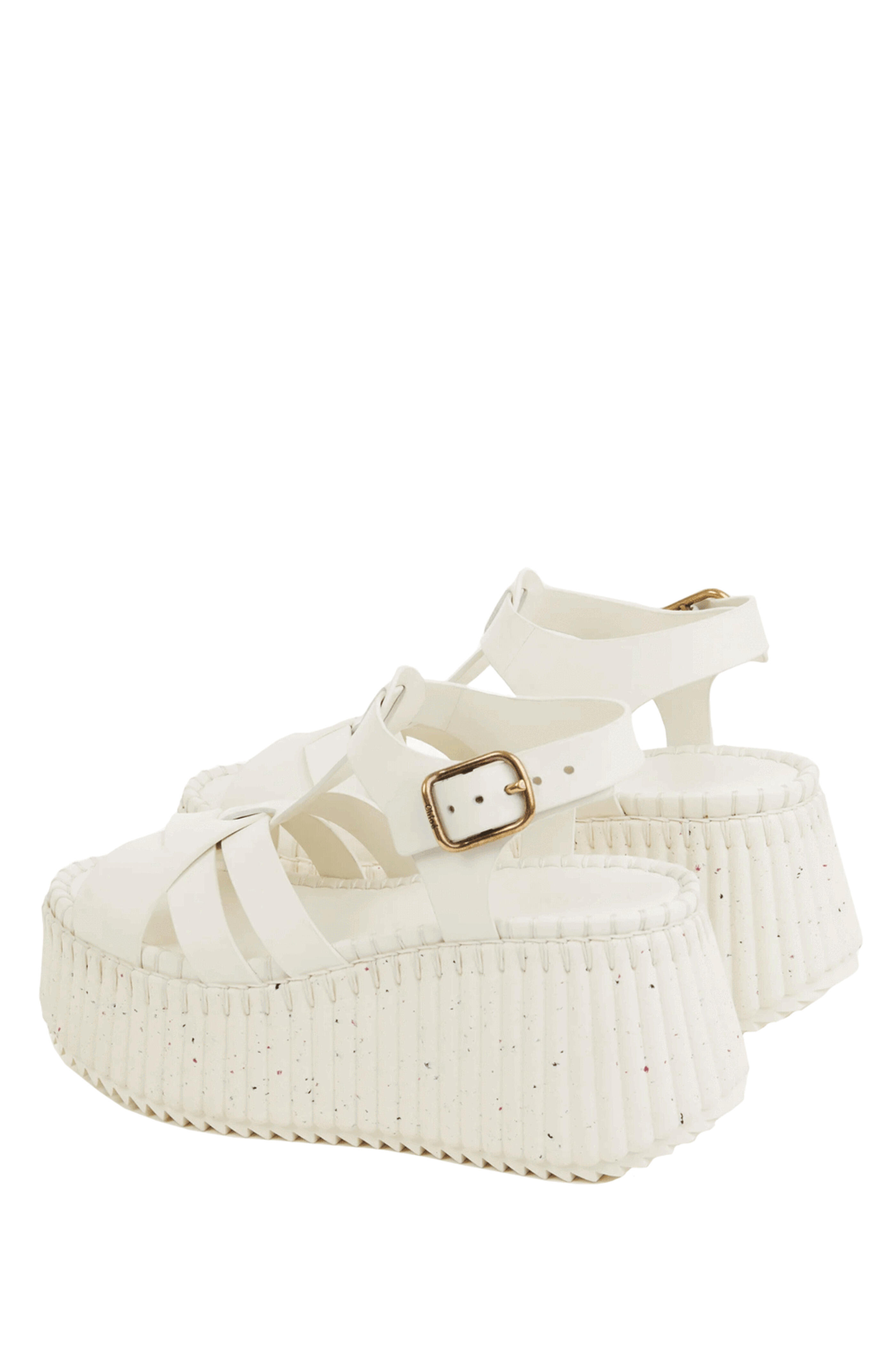 Chloé - Nama Wedge Sandal in Eggshell
