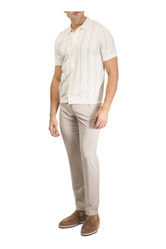 Marco Pescarolo Evo Beige Wool Crepe Dress Pant - view 5