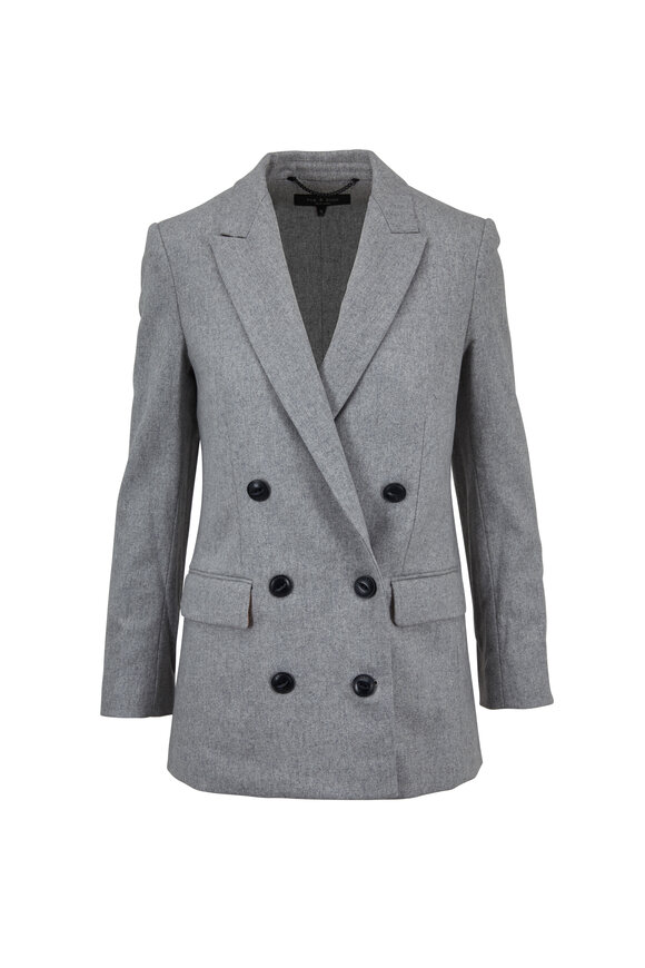 Rag & Bone - Ellie Light Gray Double-Breasted Blazer