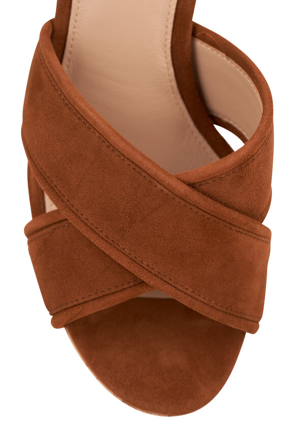 Veronica Beard - Dory Caramel Criss-Cross Cork Sandal, 80mm 