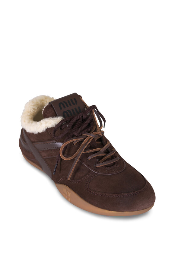 Miu Miu Brown Moro Winter Gymnasium Sneaker - view 1
