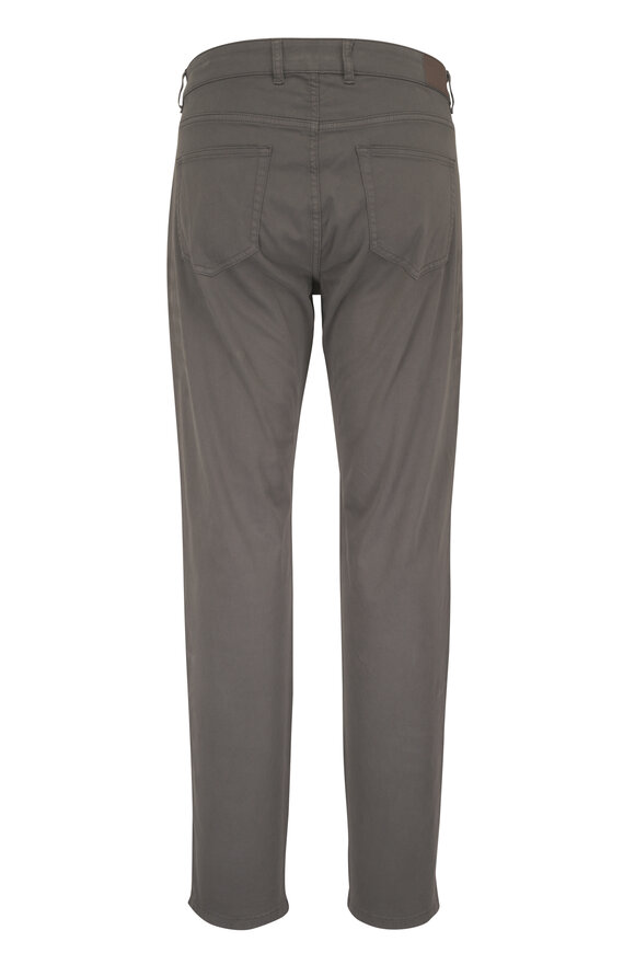 Peter Millar Signature Sateen Charcoal Gray Five-Pocket Pant - view 2