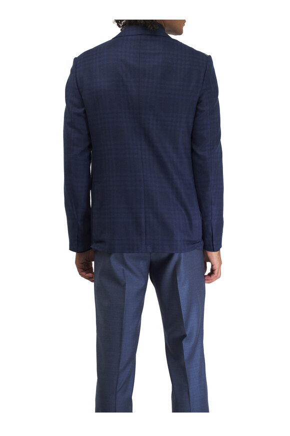 Zegna - Blue Twill Wool Pant 