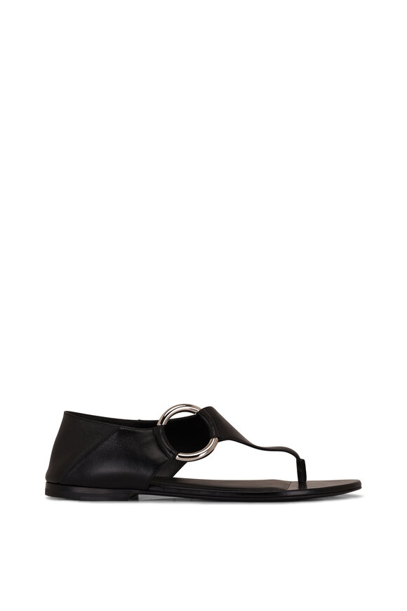 Saint Laurent - Olio Black Metal Ring Sandal