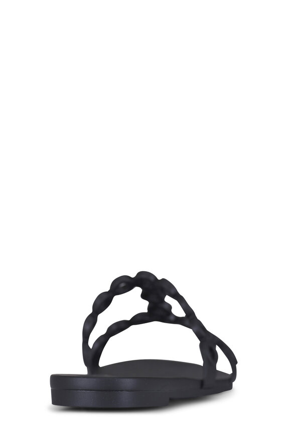 Aquazzura Infinity Chain Black Jelly Sandal - view 4