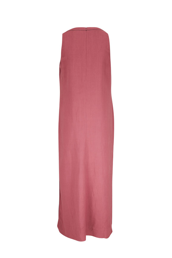 Brunello Cucinelli - Pink Sleeveless Maxi Dress 