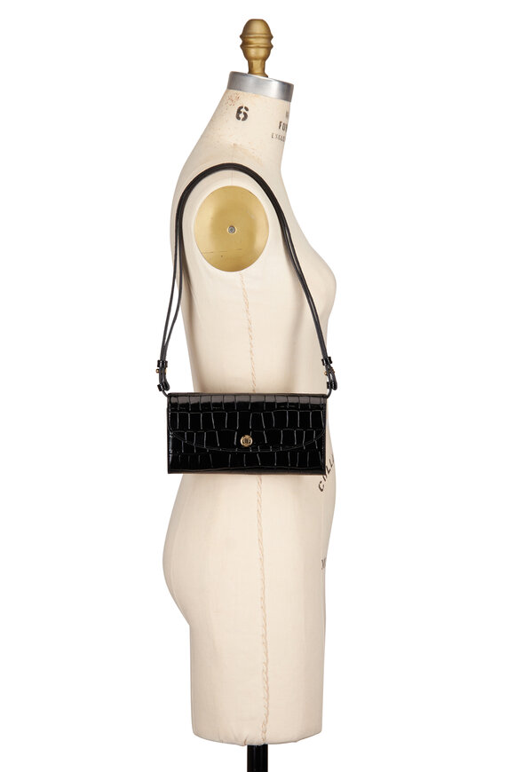 Veronica Beard Black Embossed Crossbody Wallet - view 5