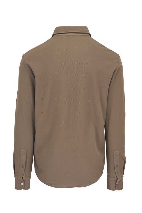 Zegna - Neutral Cotton Piqué Polo