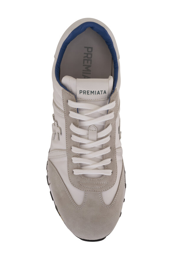 Premiata - Lucy White & Gray Suede Sneaker 