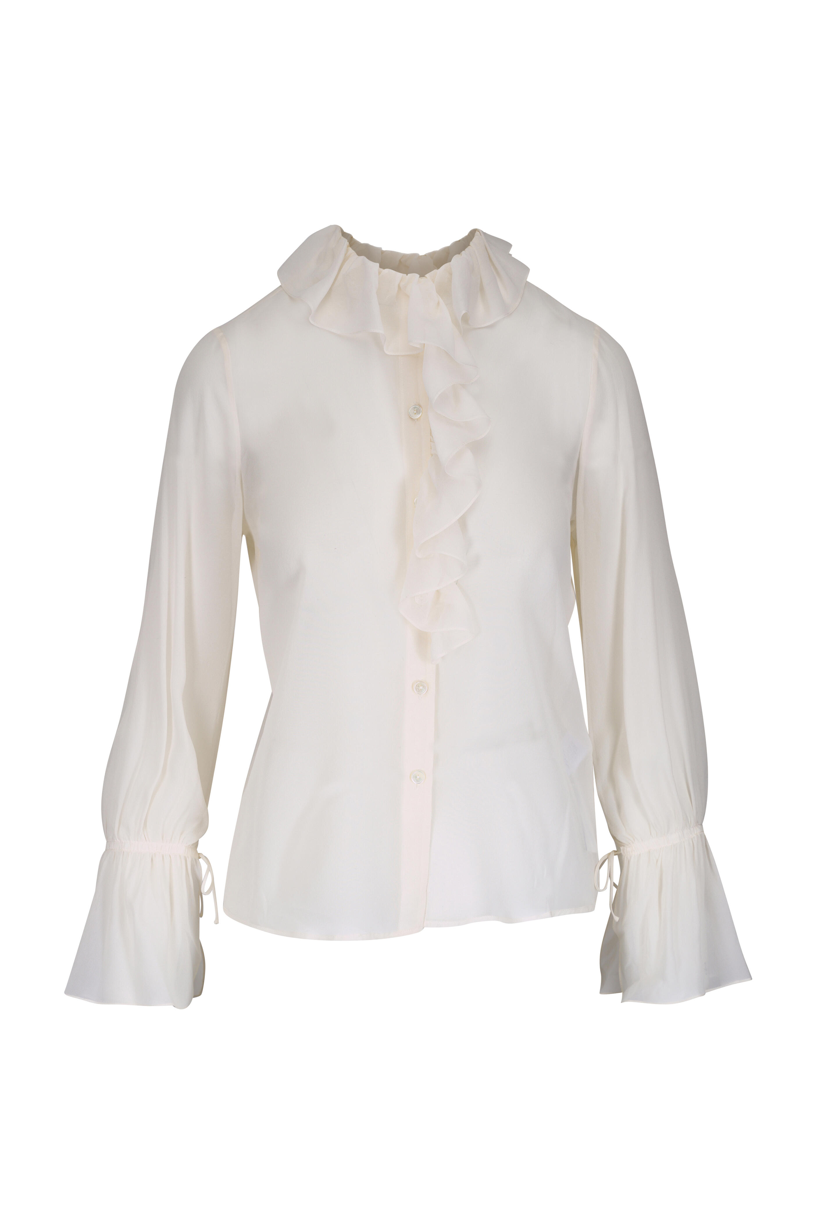 Nili Lotan - Cecily Ivory Silk Blouse