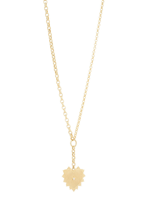 Foundrae 18k Yellow Gold Oversized Love Token Necklace