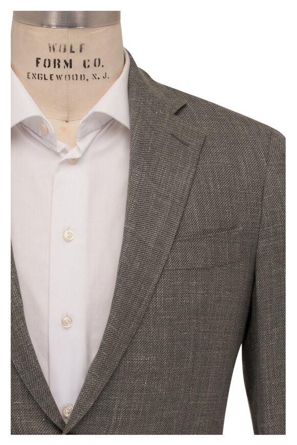 Atelier Munro - Light Green Wool, Silk & Linen Sportcoat 