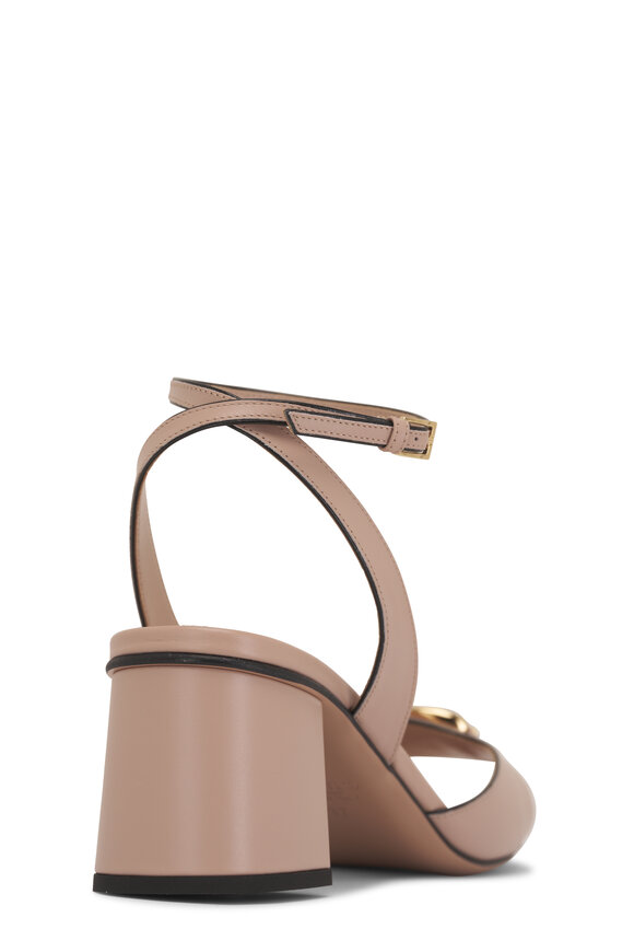 Valentino Garavani - Beige Rose VLogo Ankle Strap Sandal, 60mm