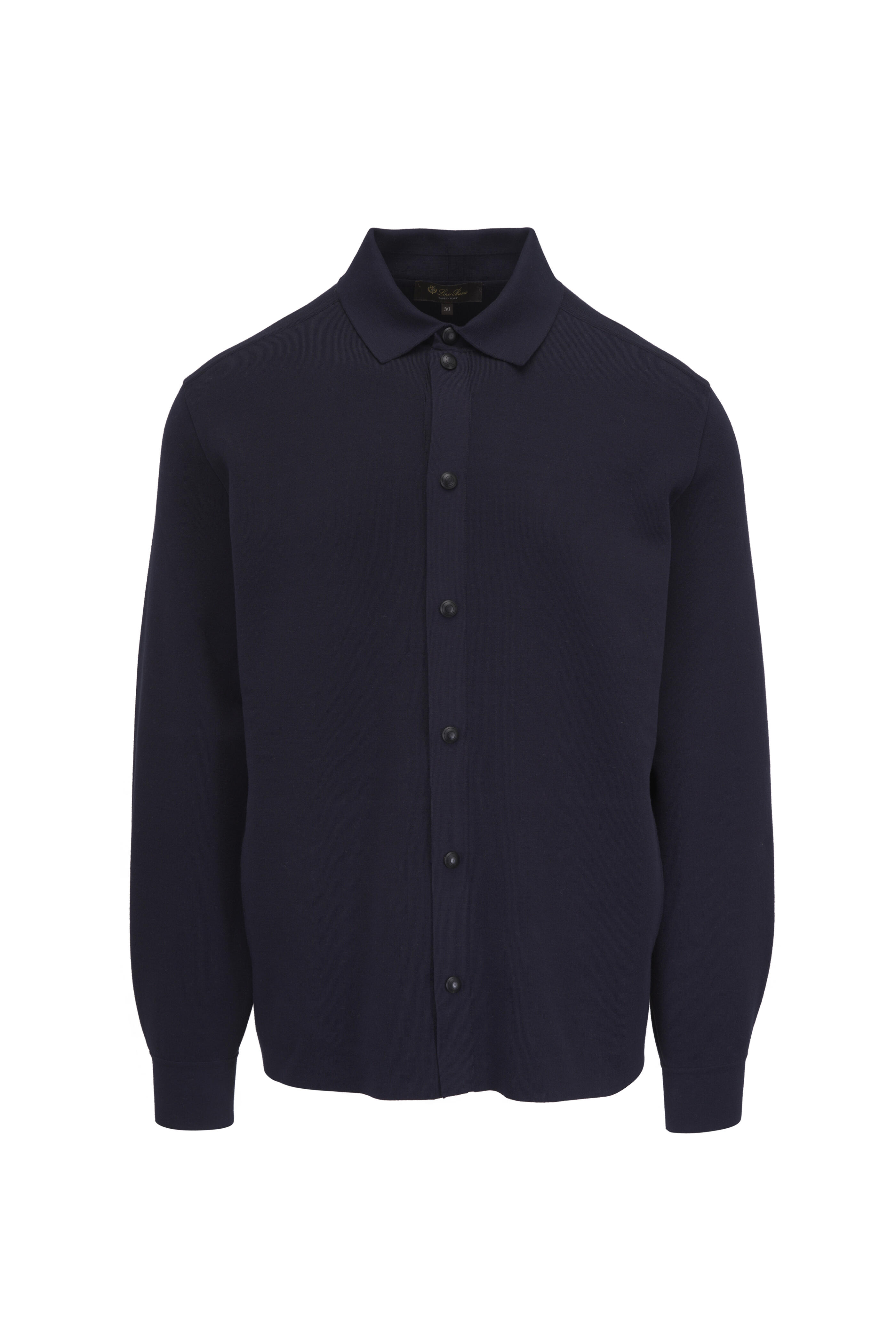 Loro Piana - Agapanto Navy Blue Sea Island Cotton Shirt
